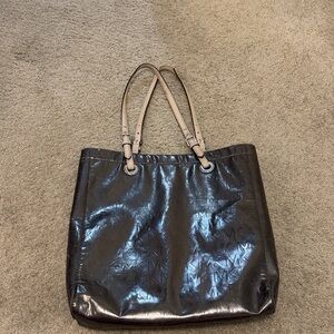 MICHAEL Michael Kors Shiny copperish/ gold  Tote with Tan Straps